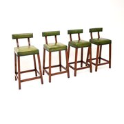 Set Of 4 Antique Georgian Style Mahogany Bar Stool