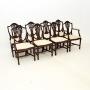 Set of Eight Antique Shield Back Dining Chairs