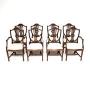 Set of Eight Antique Shield Back Dining Chairs