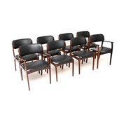 Set Of Eight Danish Vintage Rosewood Dining Chairs