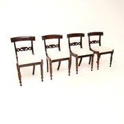 Set Of Four Antique Regency Period Dining Chairs