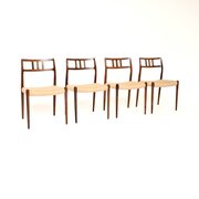 Set Of Four Danish Vintage Rosewood Dining Chairs