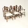 Set of Six Antique Victorian Oak Dining Chairs
