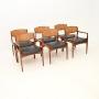 Set of Six Danish Teak Vintage Dining Chairs