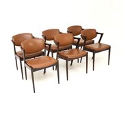 Set Of Six Danish Vintage Rosewood Dining Chairs
