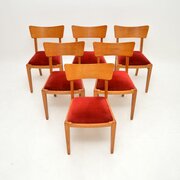 Set Of Six Vintage G Plan Dining Chairs In Oak