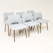 Set Of Six Vintage Mid Century Dining Chairs