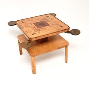 Swedish Art Deco Inlaid Satin Birch Side Table
