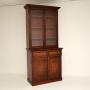 Victorian Inlaid Mahogany 2 Section Bookcase
