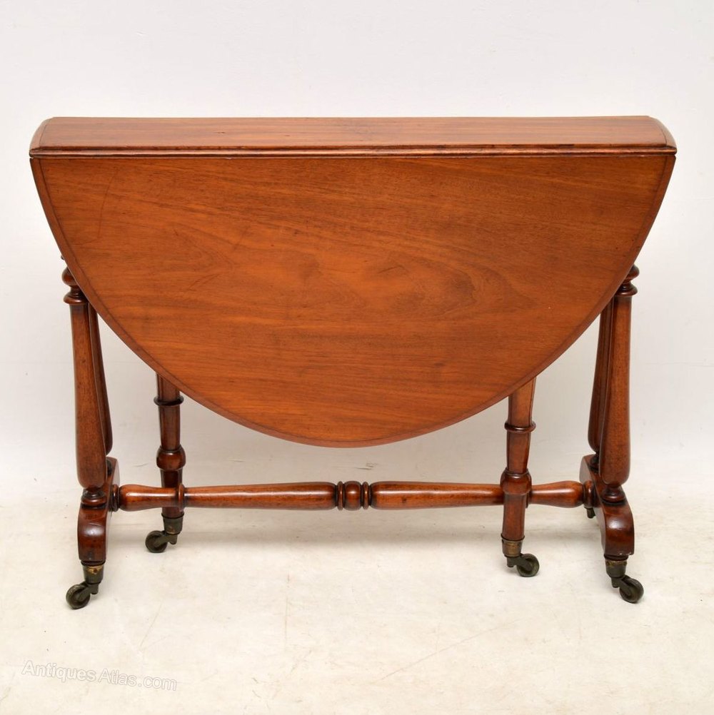 Victorian Mahogany Drop Leaf Sutherland Table Antiques Atlas