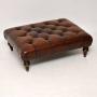 Victorian Style Deep Buttoned Leather Stool