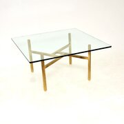 Vintage Brass And Glass Coffee Table