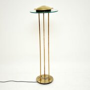 Vintage Brass and Glass Floor Lamp