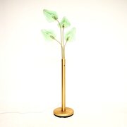Vintage Brass And Glass Tree Form Floor Lamp