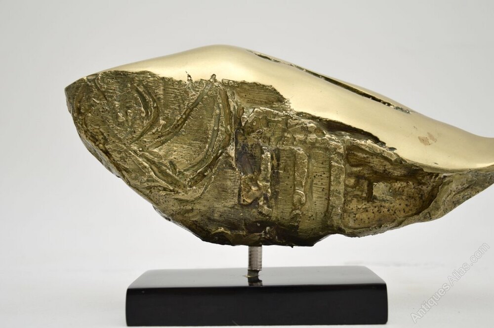 Antiques Atlas - Vintage Brutalist Bronze Fish Sculpture as592a11724 / 9928