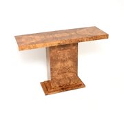 Vintage Burr Walnut Art Deco Console Table