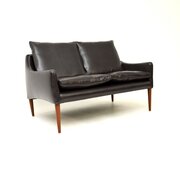 Vintage Danish Leather Sofa By Hans Olsen