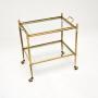 Vintage French Brass Drinks Trolley