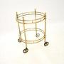 Vintage French Brass Drinks Trolley