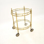 Vintage French Brass Drinks Trolley