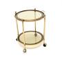 Vintage French Brass Drinks Trolley