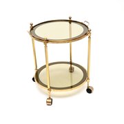 Vintage French Brass Drinks Trolley