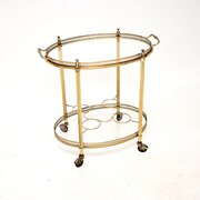 Vintage French Brass Drinks Trolley