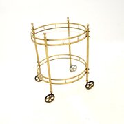 Vintage French Brass Drinks Trolley