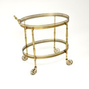 Vintage French Brass Drinks Trolley