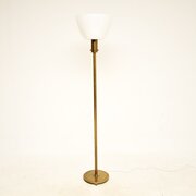 Vintage French Brass And Glass Floor Lamp