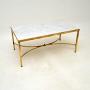Vintage French Brass and Marble Coffee Table