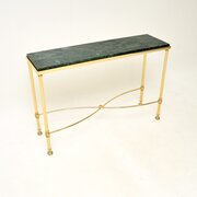 Vintage French Brass And Marble Console Table