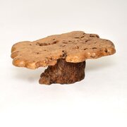 Vintage French Burr Walnut Tree Trunk Coffee Table