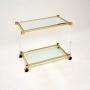 Vintage French Lucite and Gold Plated Trolley