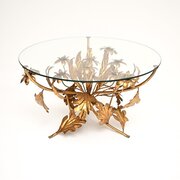 Vintage Gilt Metal Coffee Table By Hans Kogl