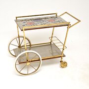 Vintage Italian Brass Drinks Trolley