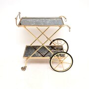 Vintage Italian Brass Drinks Trolley