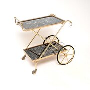 Vintage Italian Brass Drinks Trolley