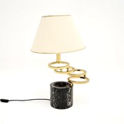 Vintage Italian Marble And Brass Table Lamp