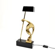 Vintage Italian Sculptural Bronze Table Lamp