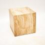 Vintage Italian Travertine Cube Side Table