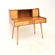 Vintage Italian Walnut And Satin Wood Desk