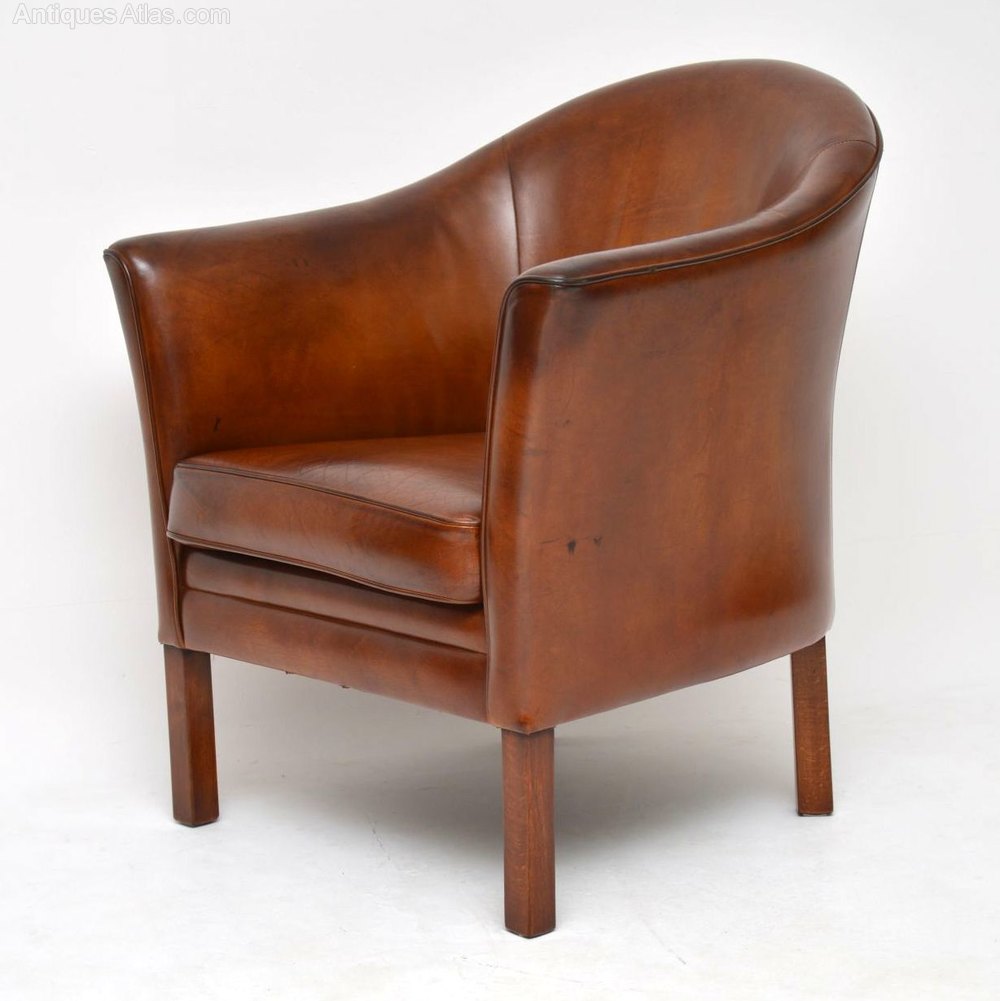Antiques Atlas Vintage Leather Armchairs By Mogens Hansen