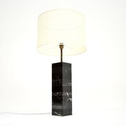 Vintage Marble And Brass Table Lamp