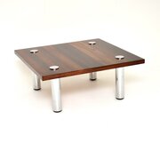 Vintage Rosewood and Chrome Coffee Table by Pieff