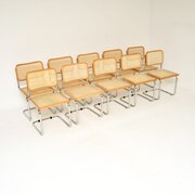 Vintage Set Of Ten Italian Cesca Dining Chairs
