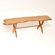 Vintage Solid Elm Free Form Coffee Table