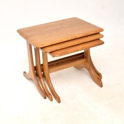 Vintage Solid Elm Nest Of Tables