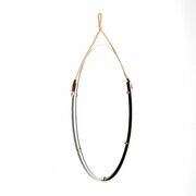 Vintage Steel Leather and Rope Mirror