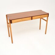 Vintage Swedish Walnut Desk By Bertil Fridhagen